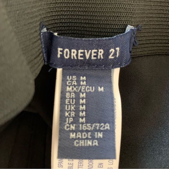 Forever 21 Faux Suede Split Hem Pants Sz M - Picture 5 of 5